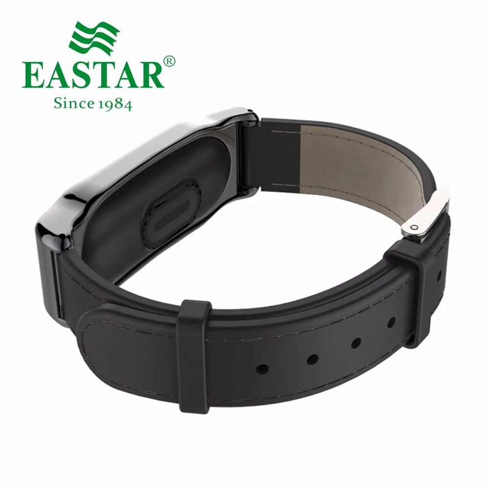 Ремешок для смарт часов Eastar Черный Сменный кожаный ремешок XiaoMI Band 2|smart watch