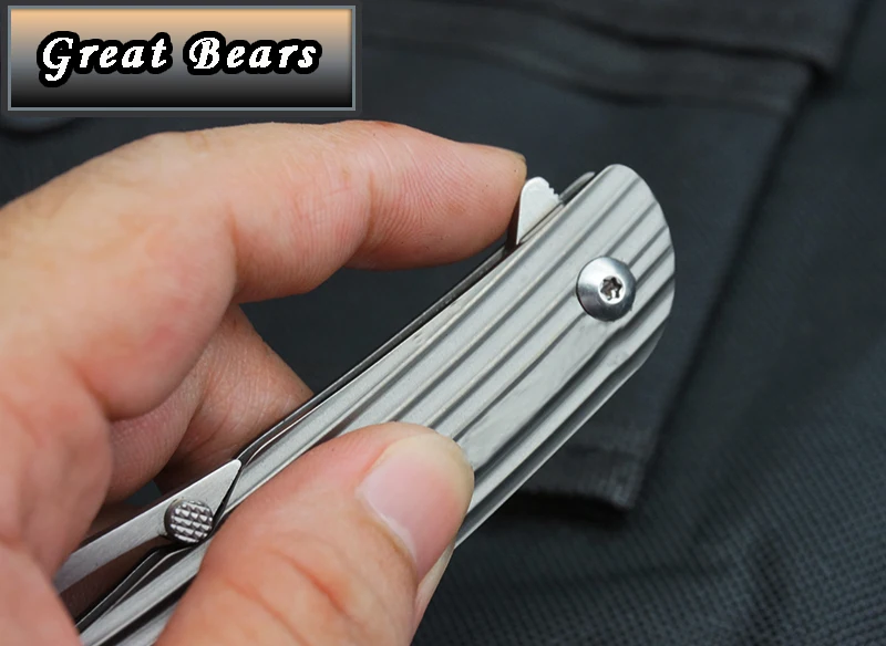 Great Bears Silver Fox Flipper Tactical Knife D2 Blade Folding EDC Gift Knives Outdoor Pocket Camping Tools Survival | Инструменты