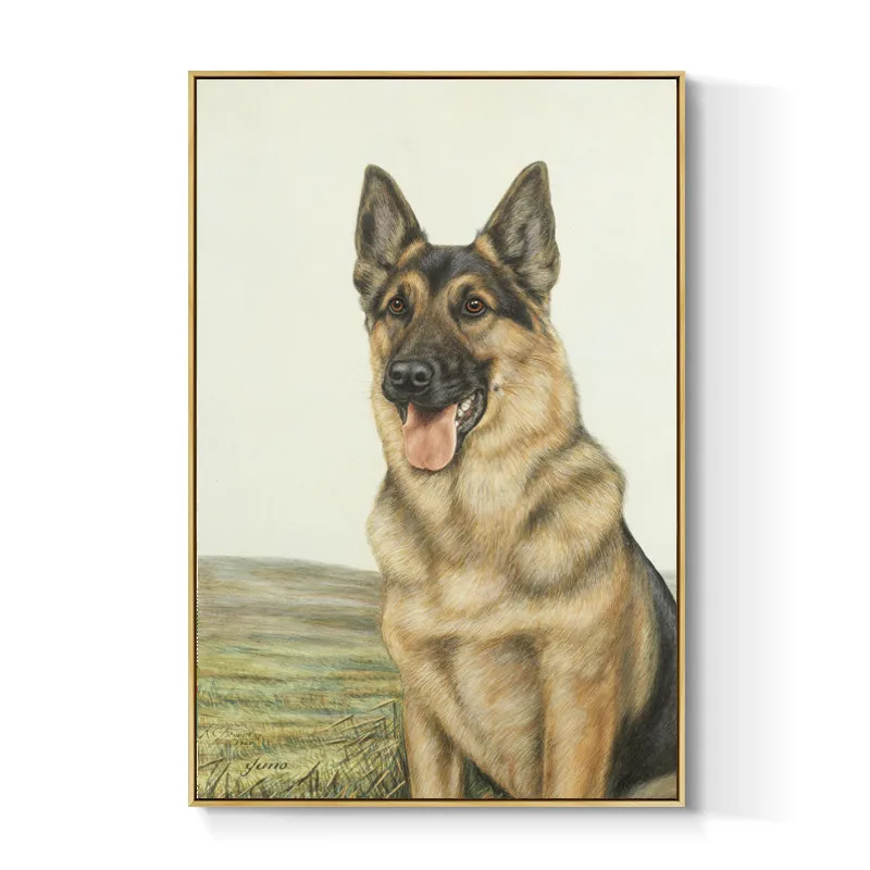 

No frame modern animal dog landscape canvas printings oil painting printed on cotton living room wall art decoration picture