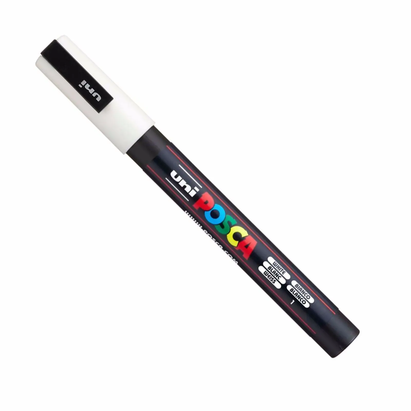 PC-3M White 1 шт., UNI Posca маркеры 0,9 мм-1,3 мм, 17 цветов, PC-3M, базовый маркер для постеров, рекламных граффити, офисные принадлежности - Цвет: PC-3M White
