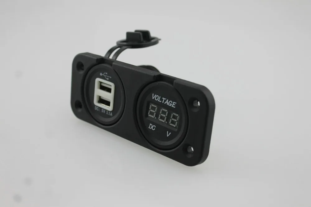 Новинка автомобильное зарядное устройство 2 в 1 12 24 В с двумя USB портами