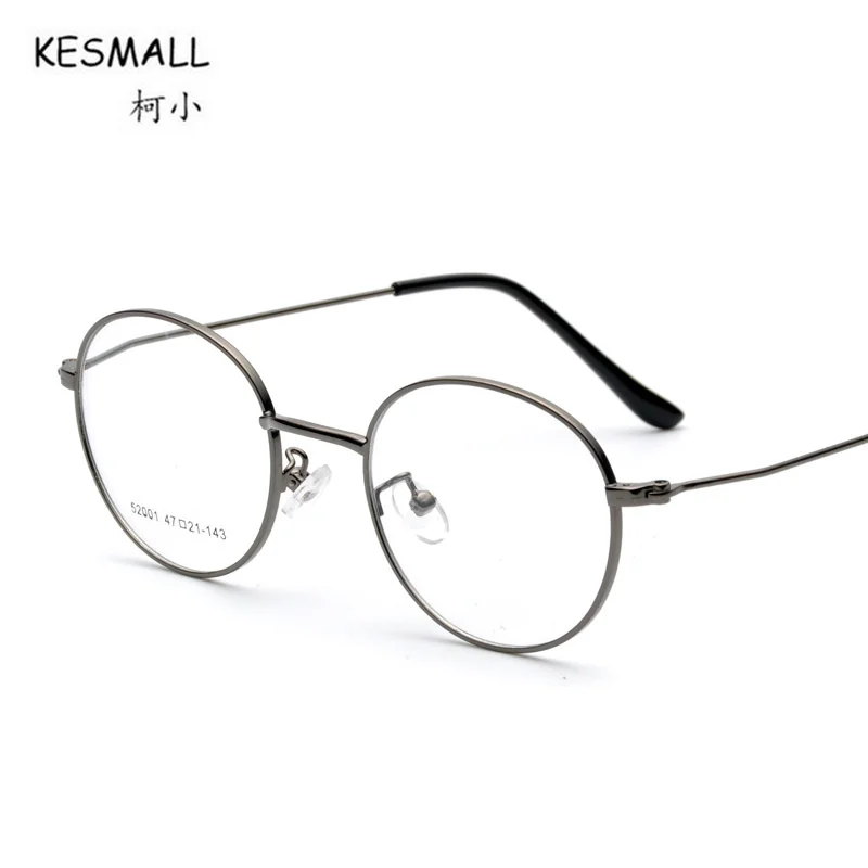 Kesmall 2018 новый сплав Круглые Очки Рамки Для мужчин женщин Мода ретро оптические
