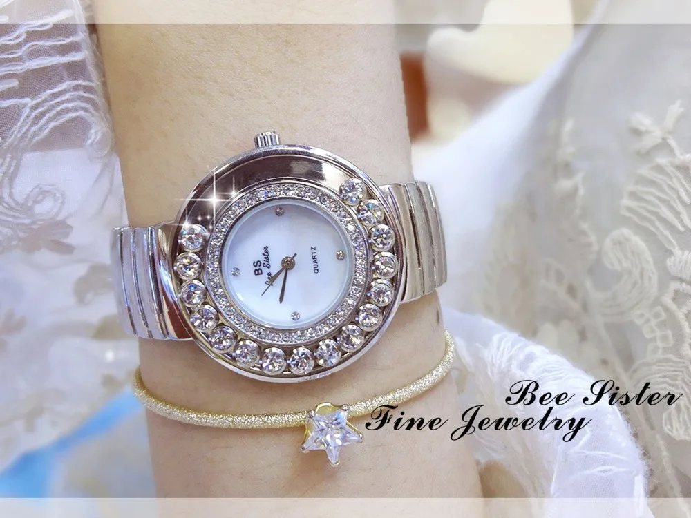BS Brand Women Quartz Watch Fashion Luxury Ladies Diamond Dress Bracelet Gold Watches Female Clock Montre Femme Relogio Feminino enlarge