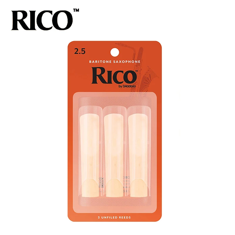 

Рико баритон Sax трости, Сила 2,5 #, 3 # желтый 3-pack