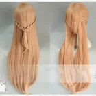 Женский длинный парик Yuuki Asuna, косплей-костюм из синтетических волос с искусственным мечом из аниме Сан Юки Асуна, парики для ролевых игр на Хэллоуин