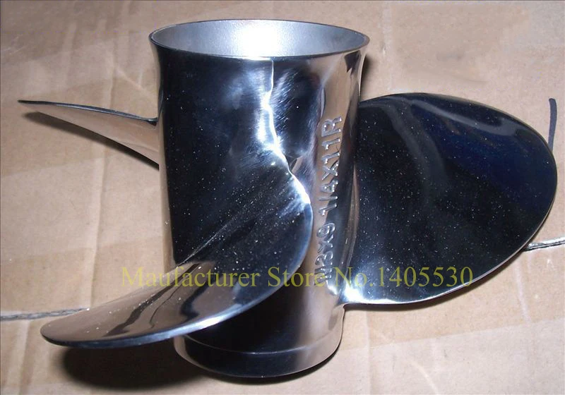 

Бесплатная доставка, высококачественный Пропеллер для Меркьюри, 4-тактный, 20 лошадиных сил, из нержавеющей стали, 11 дюймов, 3*9*1/4 * 11R