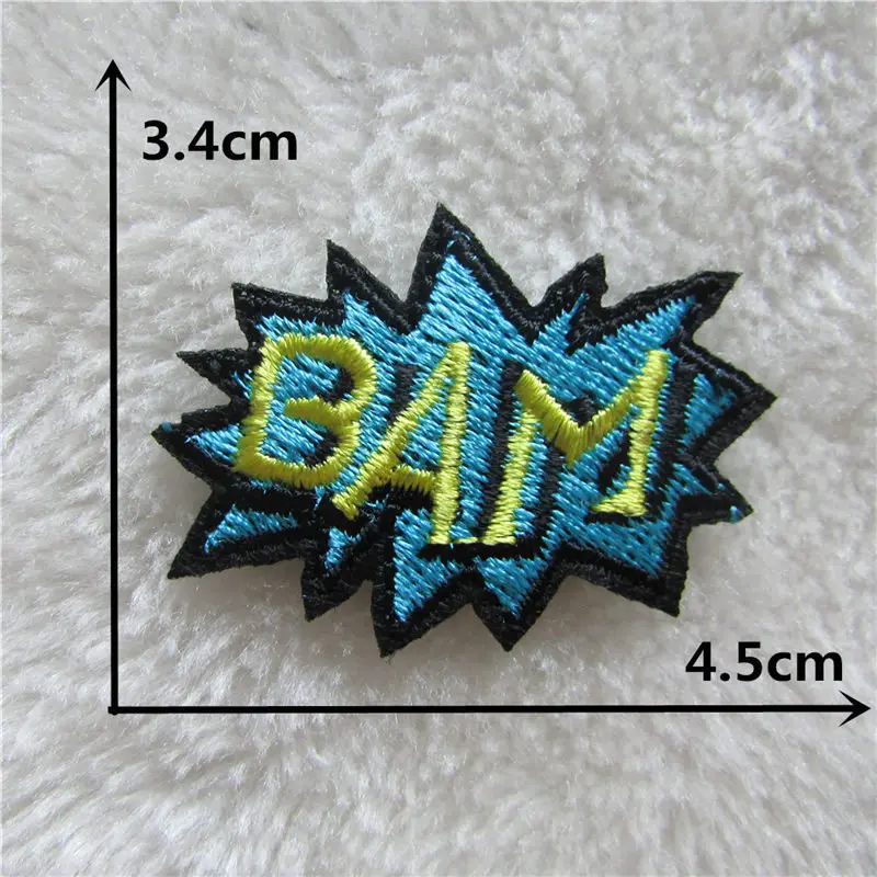 Одежда аппликация буквы звезда BAM полосы мультфильм Вышивка Железо На Патчи DIY