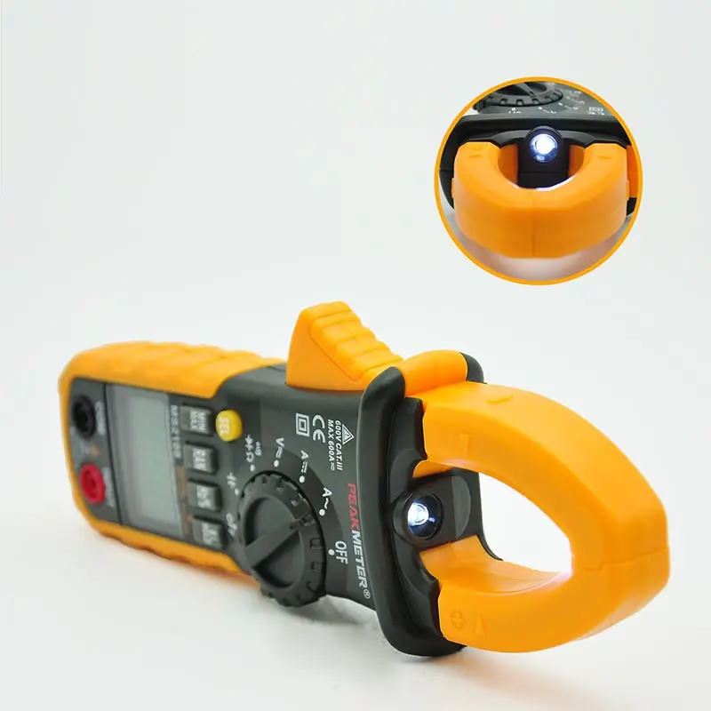 Токовые клещи PEAKMETER PM2108 клещи Амперметр измеритель емкости AC DC амперметрический клещи мультиметр