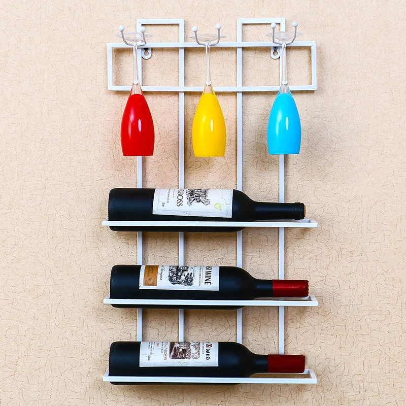 Креативные настенные вешалки подвесные для вина рама красного вверх дном