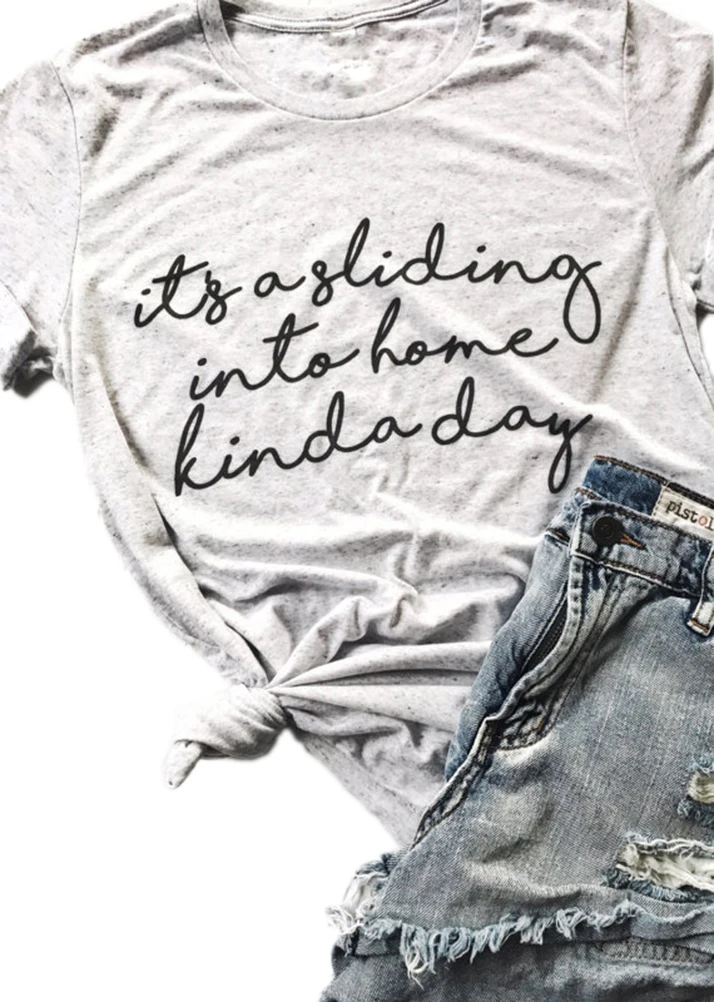 Baseball Mom Shirts Softball For Women Game Day Shirt Its A Sliding Into Home Kinda Female Casual Tops | Женская одежда