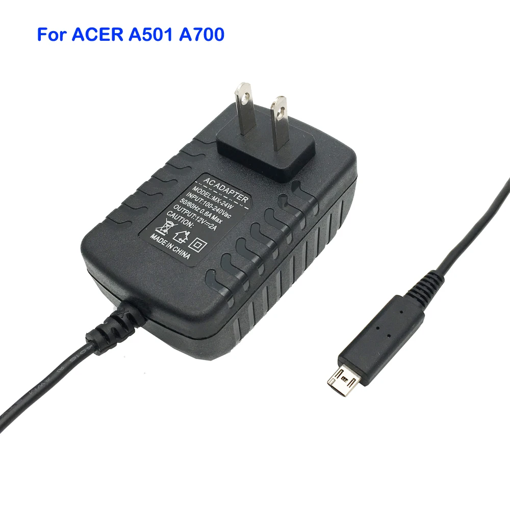 США Plug DC 12 В 2A 1.5A стены таблетки Зарядное устройство Мощность адаптер для acer Iconia