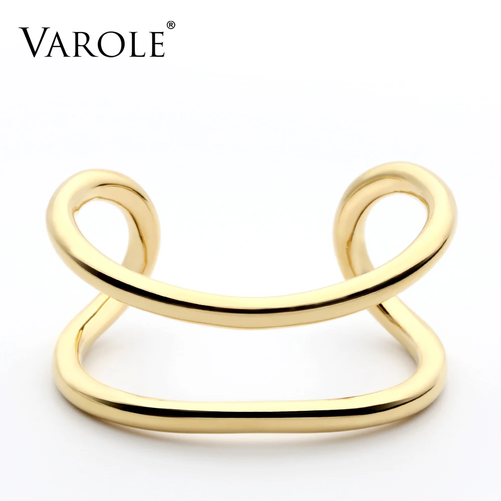 

VAROLE New Style Gold Color Cuff Bracelets & Bangles Women High Quality Stainless Steel Bracelet Love Bangle Jewelry