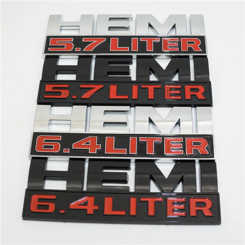 5 шт. эмблема HEMI 7 Л 6 4 литра Стайлинг для Cherokee Compass Wrangler Patriot Renegade|hemi 5.7|decoration for carcar