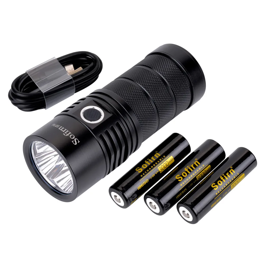 Sofirn SP36 4 * XPL2 мощный 6000LM светодиодный фонарик USB Перезаряжаемые 18650 несколько
