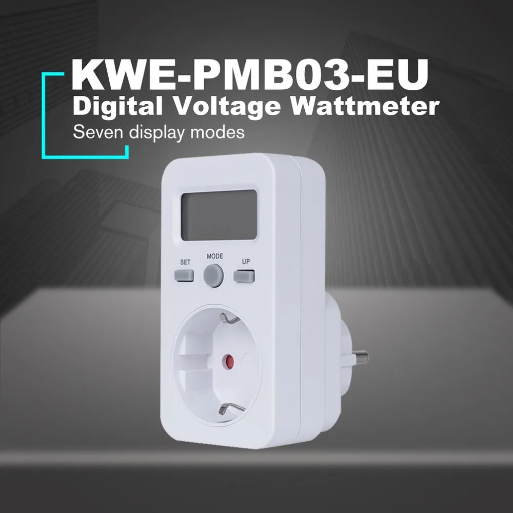 KWE PMB01 розетка цифровой измеритель напряжения ваттметр Потребляемая мощность