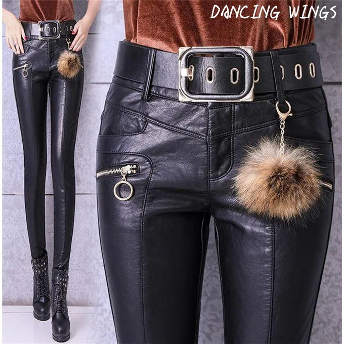 

2023 осень-зима женские брюки из искусственной кожи сексуальные тонкие черные Эластичные Обтягивающие Брюки