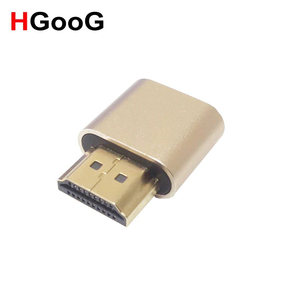 HGooG VGA виртуальный дисплей адаптер HDMI DDC EDID заглушка Безголовый призрак эмулятор