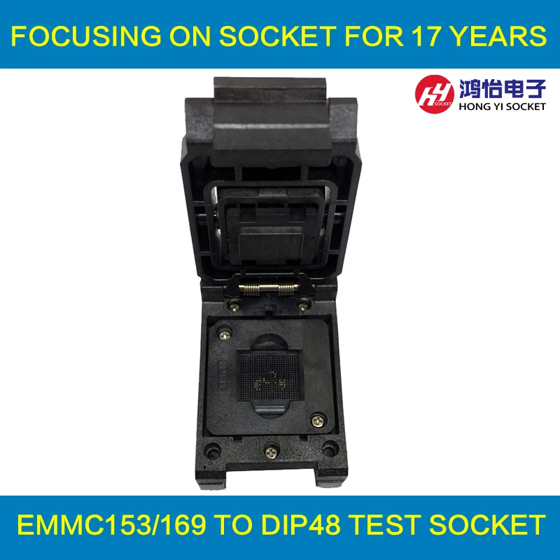 eMMC153/169 to DIP48 Test Socket IC Body Size 12x16mm Pin Pitch 0.5mm BGA169 BGA153 Clamshell Reader Adapter Data Recovery | Обустройство
