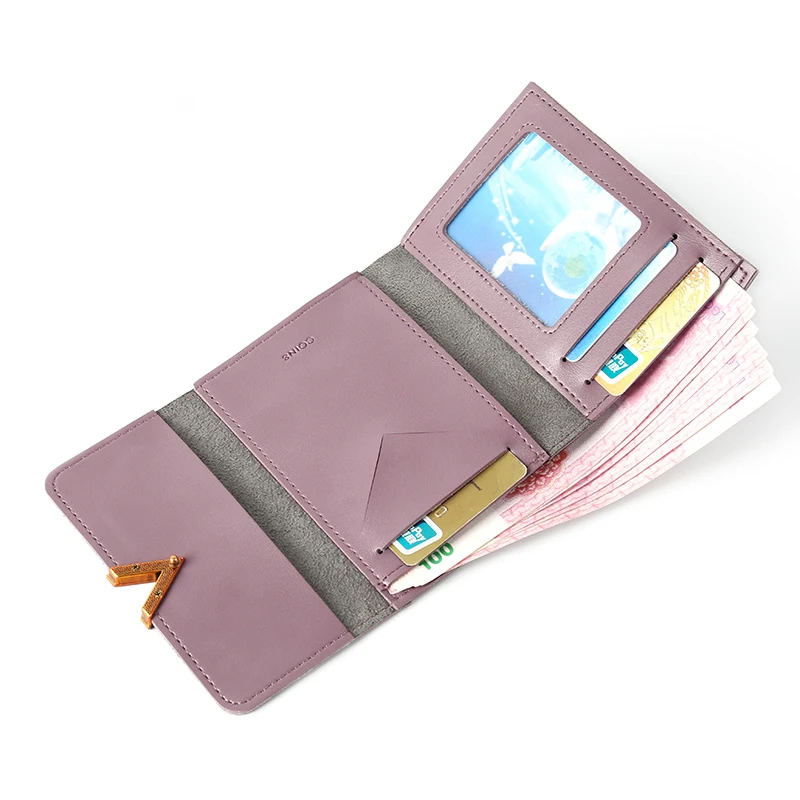 Кошелек дневного сцепления Trifold женский кошелек ID держатель для монет карты мини