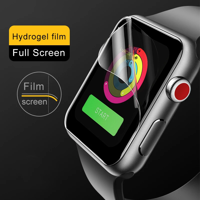 Защитная пленка на экран для Apple Watch 5/4/3/2/1 гидрогелевая 2 шт. 38 мм 42 40 44 | Мобильные