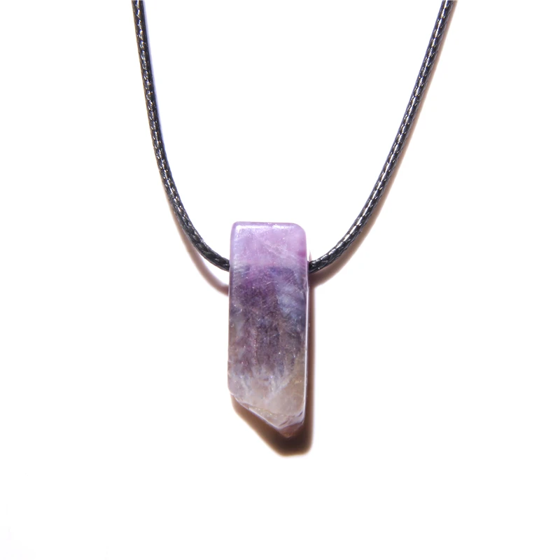 Amethyst Дизайн, натуральный камень, кусочки, бусины, ожерелье, необработанные аквамарины, аметисты, бирюзовый кулон, ожерелье для женщин и мужчин, ювелирные изделия - Окраска металла: Amethyst