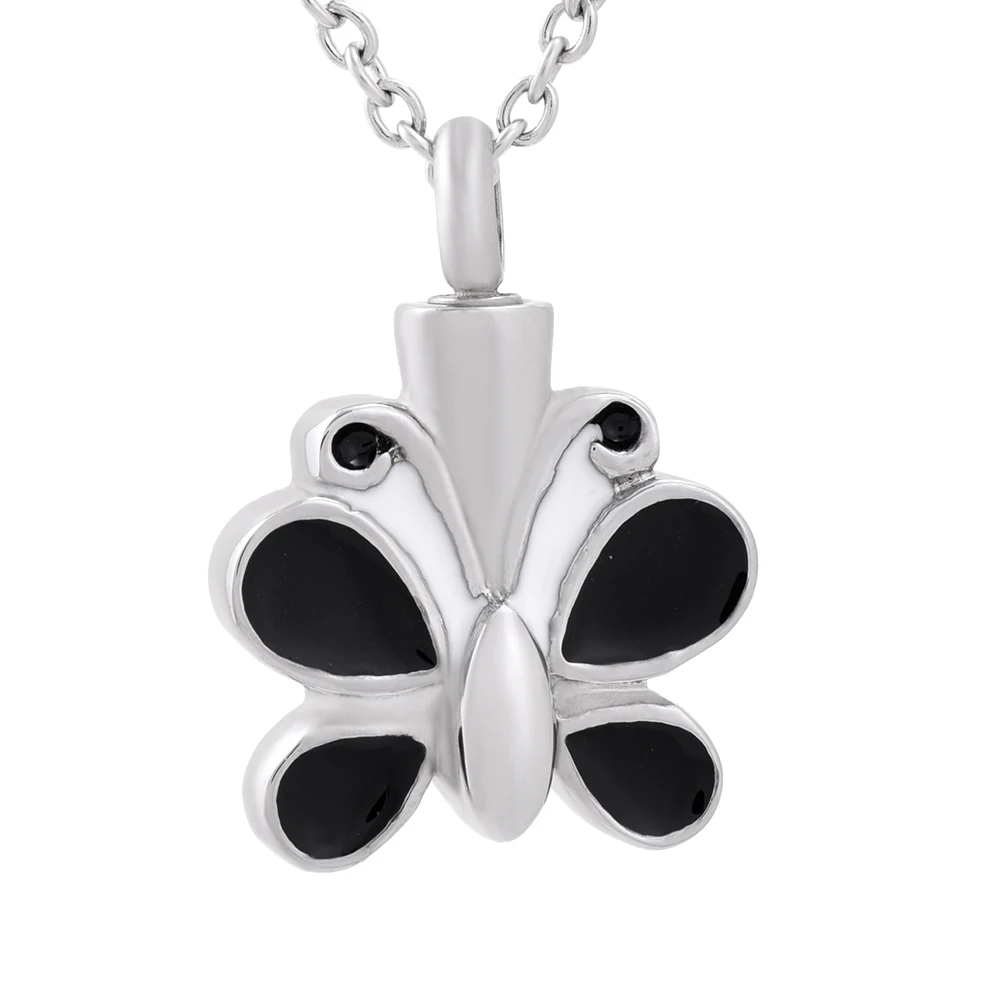 

IJD9836 Stainless Steel Cremation Bee Keepsake Necklace for Ashes Urn Necklace Glass Memorial Pendant for Women Jewelry