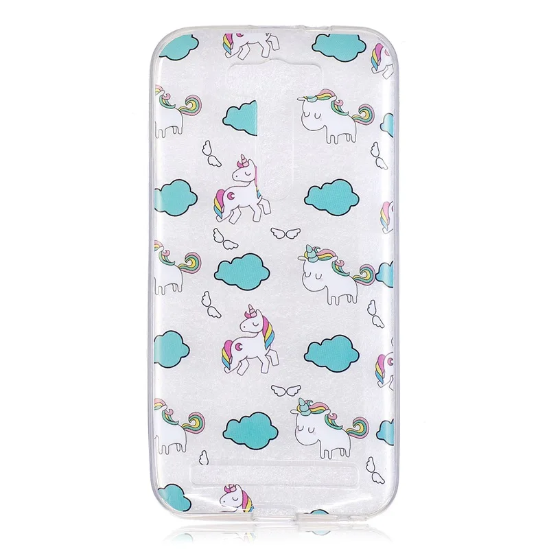 Fashion Soft TPU 3D Cartoon Unicorn Case For 2 Laser ZE500KL Silicone Back Cover Phone Cases asus Zenfone | Мобильные телефоны и