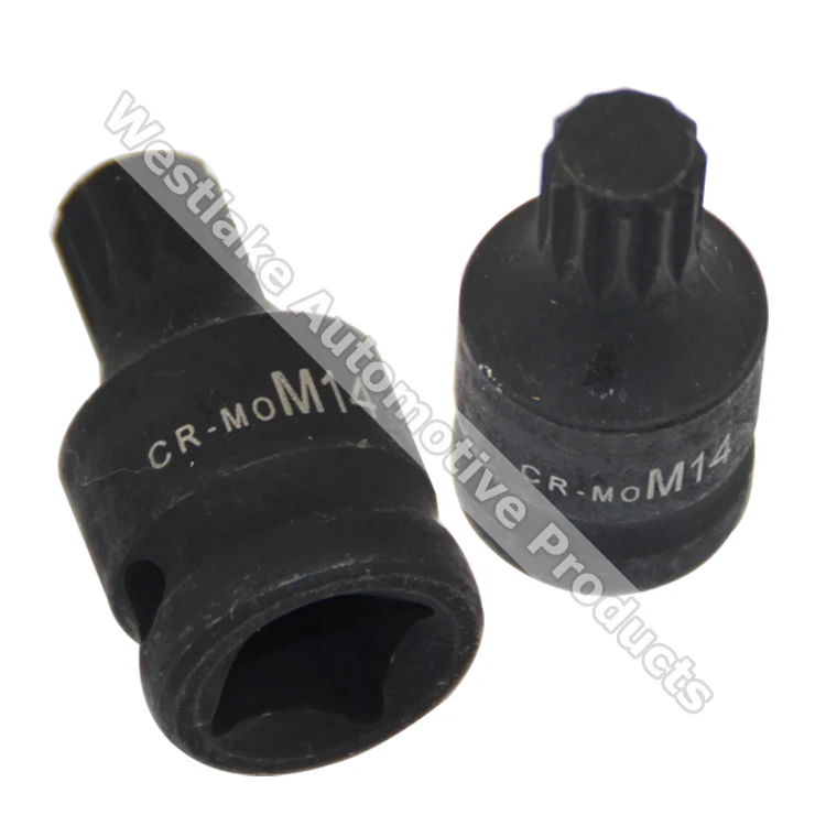 

XZN 3/8-Inch Drive M14 Stubby Triple Square Impact Socket Bit Tool