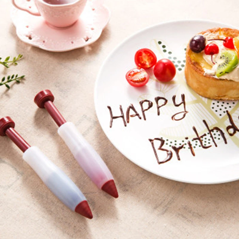 Цилиндрическая Силиконовая ручка для письма пищи украшения торта шоколада