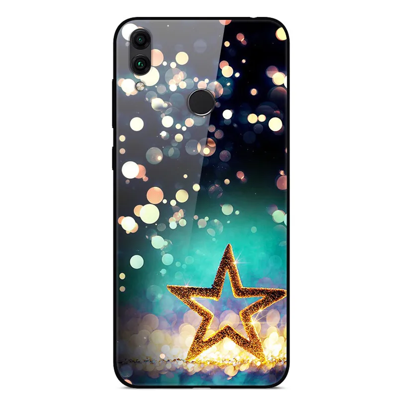 Tempered Glass Case For Huawei Honor 8C Case Hard PC Back Cover For Huawei Honor 8C Phone Cases Soft Bumper Coque on Honor8C 8 C