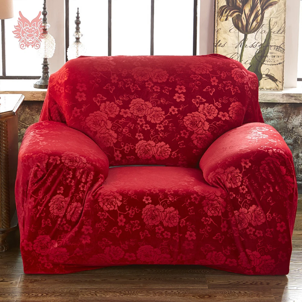 1SEAT 2SEATS 3SEATS 4SEATS Winter plush embossed floral stretch seat covers Slipcover Universal Elastic force Sofa SP5613 | Дом и сад