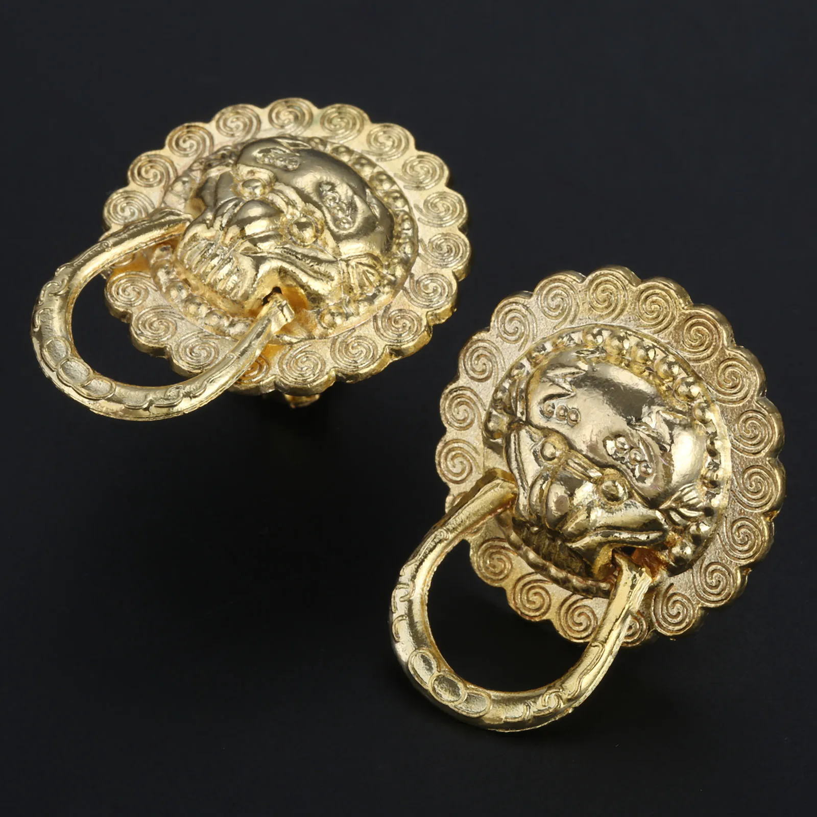 10 шт. мебельные ручки чудовище для головы льва антикварная ручка из сплава шкаф