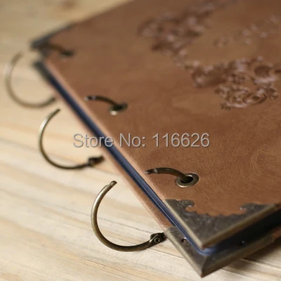 Высококачественная Обложка из искусственной кожи ручной работы фотоальбом