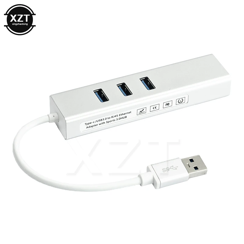Сетевая карта 1 шт. Gigabit Ethernet RJ45 Lan с 3 портами USB 0 концентратор сплиттер к адаптер