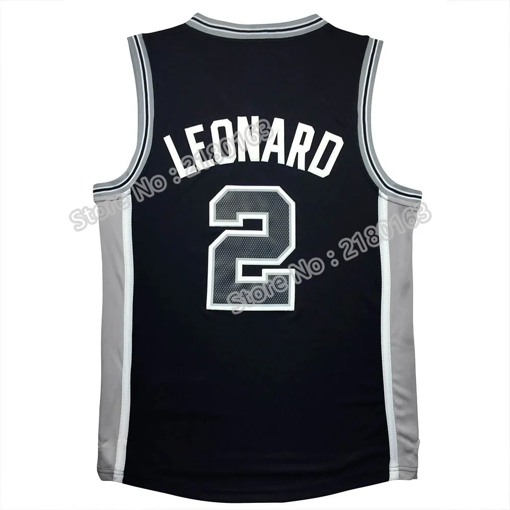 100% Прошитой Kawhi Леонард #2 Баскетбол Джерси Высокое качество молодежи 2 продаж