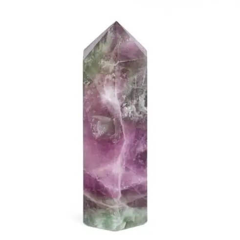 

Natural 75*20 mm Fluorite Quartz Crystal Scepter Wand Point Healing Stone