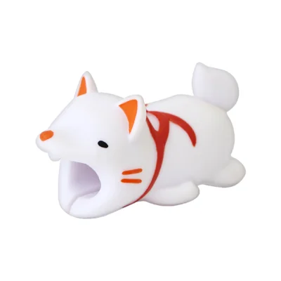 Животное кабель протектор укус для iPhone намотки кабеля Lucky Cat держатель телефона Аксессуар Организатор кукла модель Забавный для зарядн - Цвет: 2
