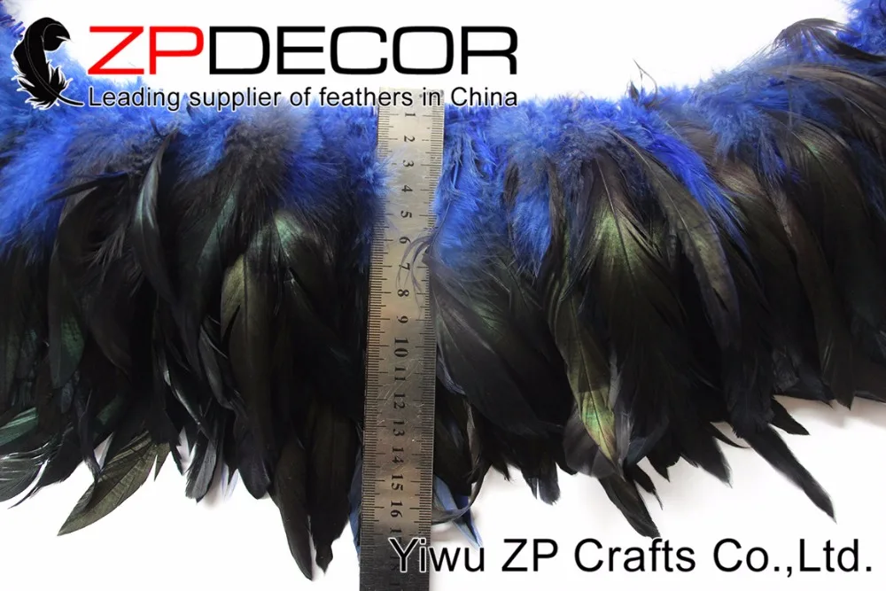Zpdecoration петух перо 6 8 дюймов ручная работа Королевский синий натянутый шлаппен