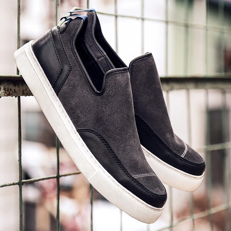 MYCORON 2018 New Men Genuine Leather Casual Boots Handmade Slip On Top Brand Driving Shoes Breathable Sapatenis Masculino | Обувь