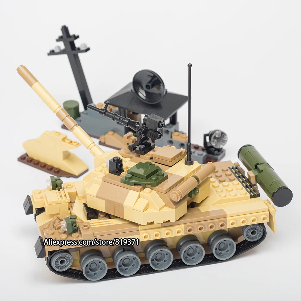 

372pcs War Weapon Tanks model Military Building Blocks Bricks blocks Toys for children Kids 600019