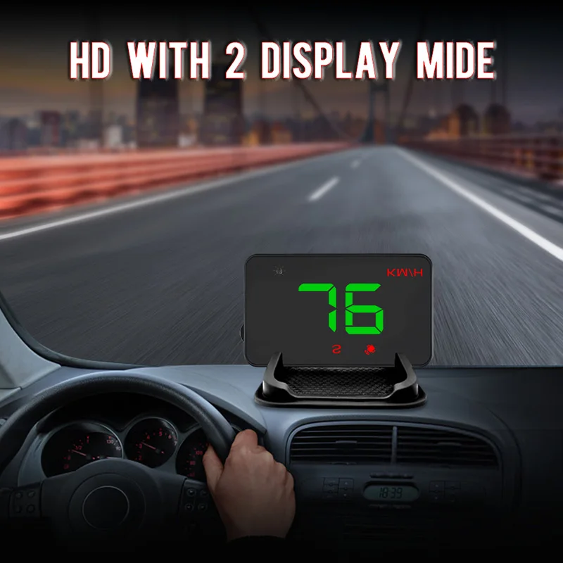 Автомобильный HUD Дисплей GPS скорость в реальном времени для универсального gps