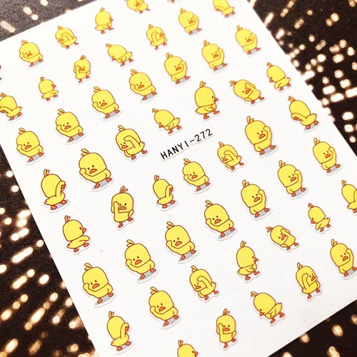 Hanyi серии Сакура цветок HANYI-100 мультфильм стикеры 3D на ногти nail Art Наклейка шаблон diy Инструменты для ногтей украшения - Цвет: HANYI-272