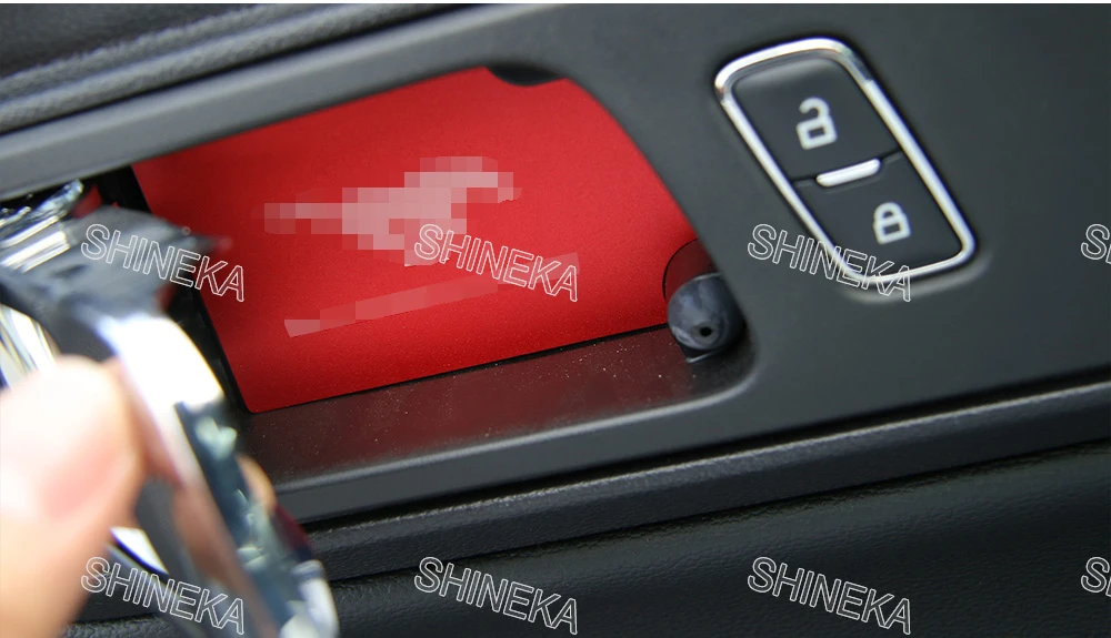 SHINEKA Alluminium сплав межкомнатные дверные ручки Крышка чаши отделка 2 шт. пони Шелби наклейка для Ford Mustang+ стайлинга автомобилей