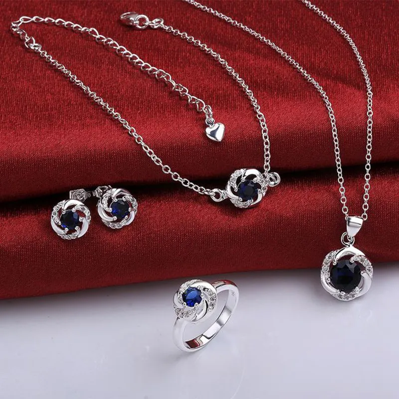 

Silver plated jewelry sets, sterling-silver-jewelry jewelry set /AAJSGODE A035-D Earring439 Necklace470 Ring337-8