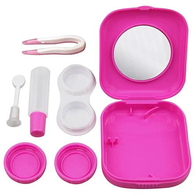 XUNZHE Candy color beauty storage box Cute Contact lens Case Box Eyes Care Kit Holder Travel Washer Cleaner Container | Дом и сад