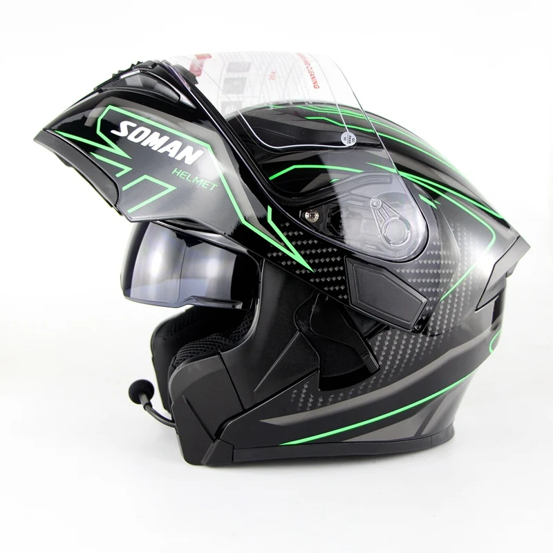 Шлем мотоциклетный Soman SM955 со встроенным Bluetooth уличный шлем для мотокросса -
