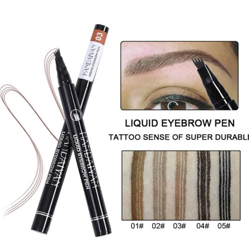 Карандаш для бровей с 4 головками карандаш женщин/девушек Водостойкий