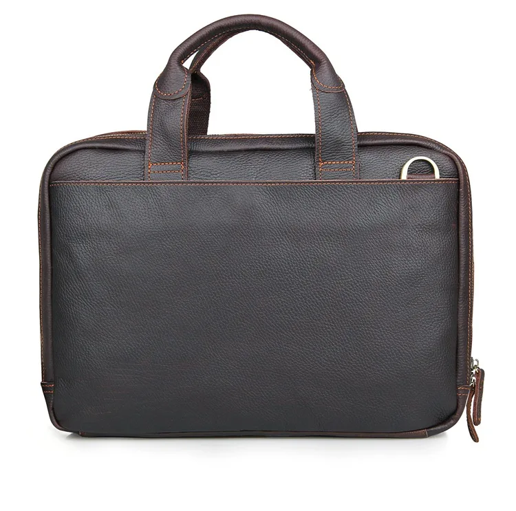 Натуральная коровья кожа Портфели мужская сумка 15 дюймов Топ с ручкой для
