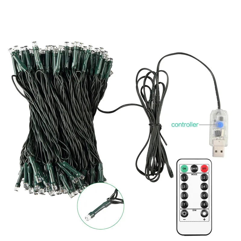 

32M 300 LED String Garland Christmas Fairy Light USB Charge Waterproof New Year Home Garden Party Outdoor Holiday Decoration #30