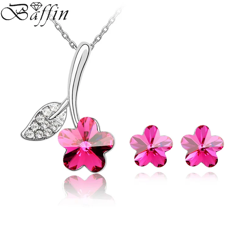 Подвеска с цветком Сваровски серьги-гвоздики | Украшения и аксессуары